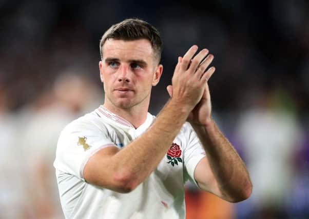 George Ford applauds the fans after the win over New Zealand