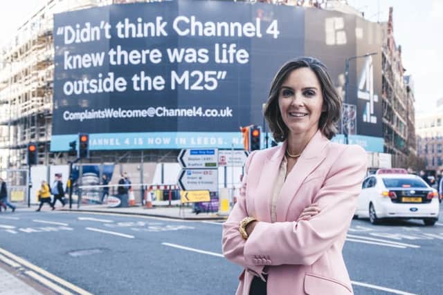 CEO Alex Mahon officially launches Channel 4 in Leeds, home of its new National HQ . Around 250 Channel 4 jobs will be based in the city - with the opening of the new office in West Gate ahead of move to the former Majestic nightclub in 2020.