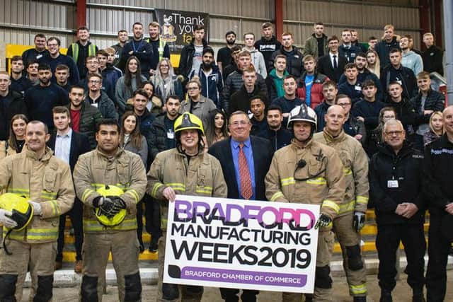 Members of West Yorkshire Fire and Rescue and around 70 Bradford-based apprentices took part in the event.