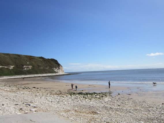 A man's body was found on the beach at Flamborough Head, near Bridlington.