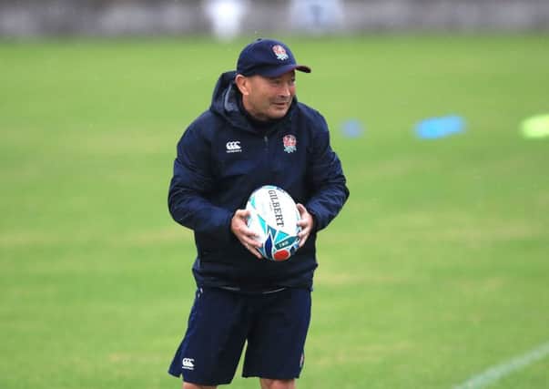 England's Coach Eddie Jones during the training session at Fuchu Asahi Football Park, Tokyo. Picture: Adam Davy/PA