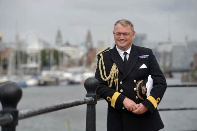Head of the Royal Navy in the North, Commodore Phil Waterhouse at the Naval Regional Headquarters Northern England in Liverpool. Picture Tony Johnson