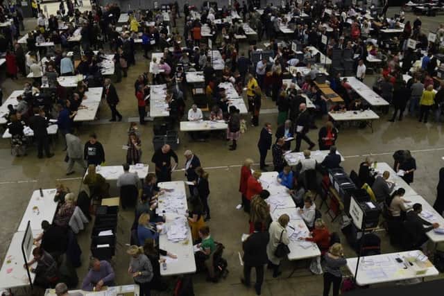 An election count is held at the First Direct Arena. Pics: Steve Riding