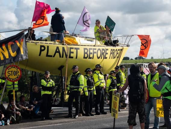 Protests have erupted at fracking sites in Lancashire.