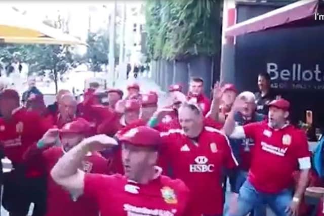 The group of 20 mates from a north Leeds rugby club originally performed the 'aka' in New Zealand in 2017 - now they're out in Japan for the World Cup final