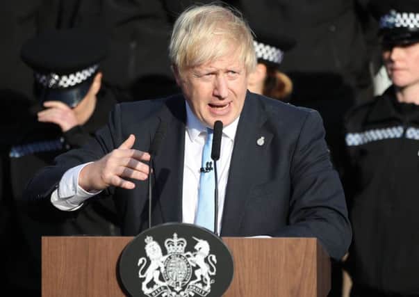 Boris Johnson addressed police trainees during a visit to Wakefield at the beginning of September.