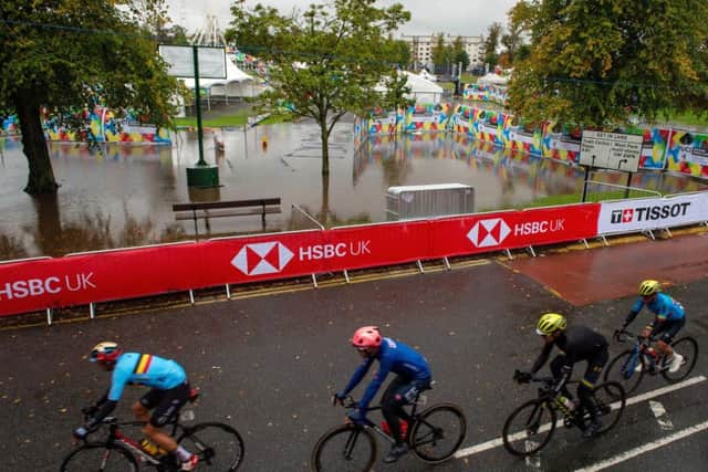The scene on Harrogate Stray during the UCI World Championships.