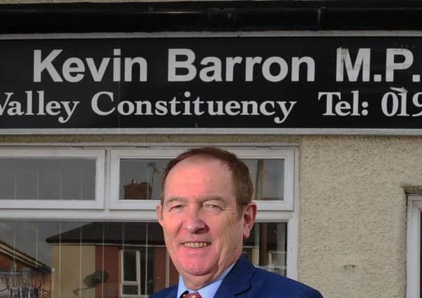 Kevin Barron MP pictured outside his office at Dinnington..8th February 2019.Picture by Simon Hulme
