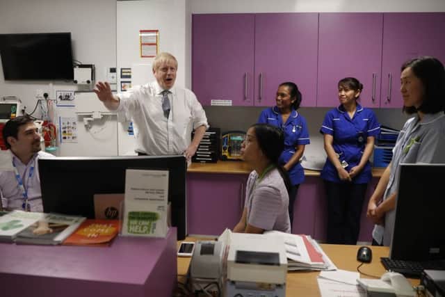 Boris Johnson has been undertaking a series of hospital visits since calling a general election.