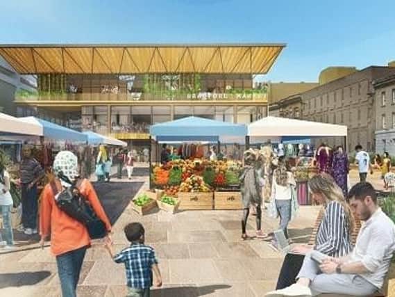 An artists' impression of how the area will look after the 21m redevelopment. Credit: Bradford Council