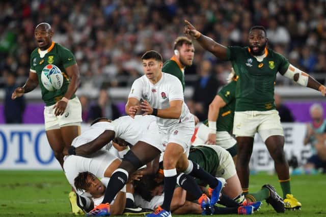 England's Ben Youngs throw from the back of the scrum. Picture: Ashley Western/PA