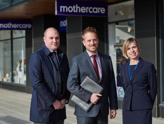 GOING FOR GROWTH: Pictured (L to R) outside Mothercare, York, which was
fitted out by DDI Projects, are the Garbutt +Elliott team which advised on Seed
Partners investment deal, corporate finance executive, Richard Weston, corporate
finance director, Nick Barker and business tax consultant, Karen Sadler.