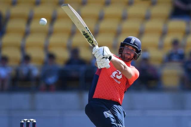 BIG HITTER: Dawid Malan top-scored for England with 39 in the 21-run defeat to New Zealand in Wellington. Picture: Gareth Copley/Getty Images