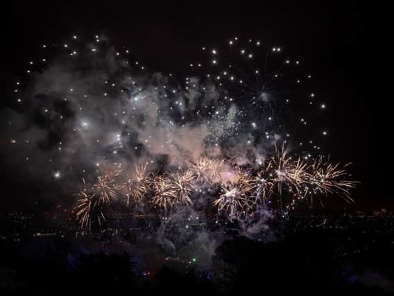 The firework display during the Alexandra Palace Firework Festival in London. Picture: Aaron Chown/PA Wire