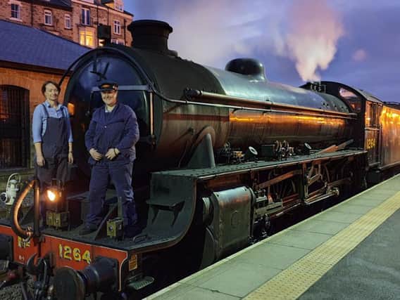 Beth Furness and Alexandra Jolly drove the last steam train of the season on the North Yorkshire Moors Railway