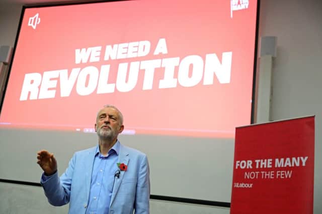 Labour leader Jeremy Corbyn, during a rally at the University of Gloucestershire Oxstalls Campus. Picture: Aaron Chown/PA Wire