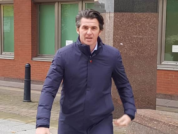 Former England international Joey Barton leaving Sheffield Crown Court, where he will go on trial accused of assaulting a ex-Barnsley manager Daniel Stendel in an incident following a league match. Credit: Dave Higgens/PA Wire