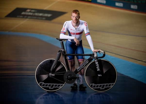 New bike for Tokyo 2020: Ed Clancy with his new wheels.