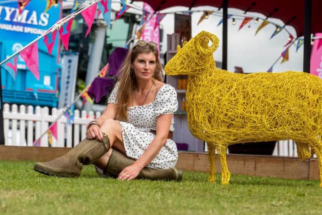 The Yorkshire Shepherdess, Amanda Owen, at the Great Yorkshire Show. Picture: James Hardisty.