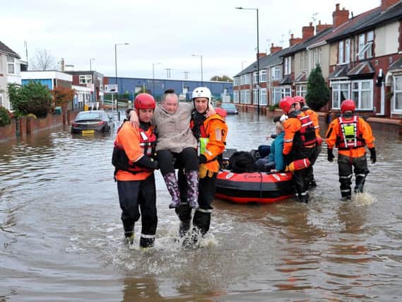 The flooding rescue effort in Doncaster.