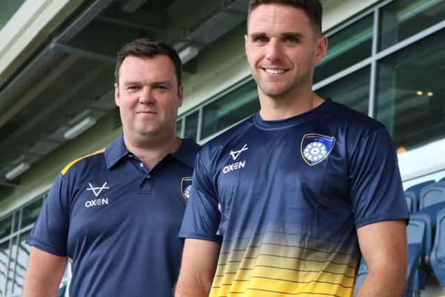 Yorkshire Carnegie director of rugby Martyn Wood (left) and player coach Joe Ford (right). Picture: Yorkshire Carnegie.