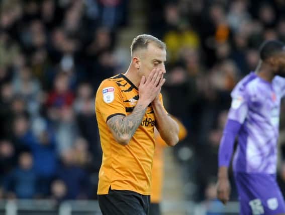 Kamil Grosicki spurned Hull City's best chance as West Bromwich Albion won 1-0 at the KCOM Stadium. Picture: Tony Johnson