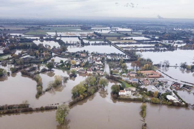 The village of Fishlake, Doncaster, submerged under still rising flood water is cut off.
Tom Maddick / SWNS.com