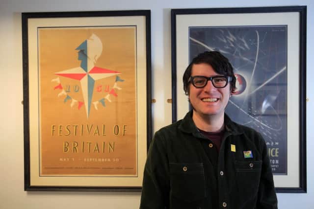 The Festival of Britain collection at Sheffield Hallam University. Pictured is archivist Richard Bradley. Picture: Chris Etchells