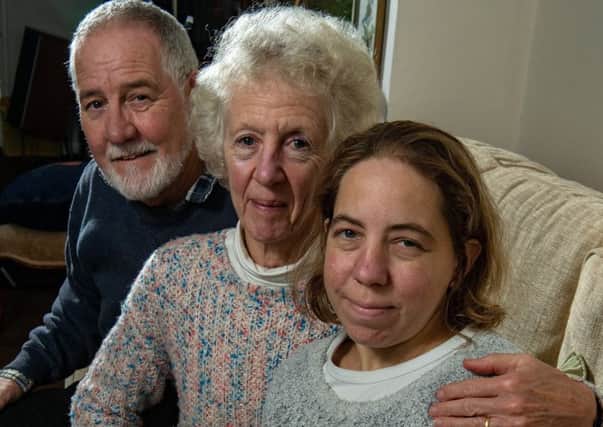 25 years ago Lynda Morrison had a heart transplant, to celebrate her mum Kerry is organising a Gift of Life celebration at the Mercer Gallery where she is inviting all people in the area who have had a organ transplants.
Pictured is Linda with parents Kerry and Brian.  Picture Bruce Rollinson