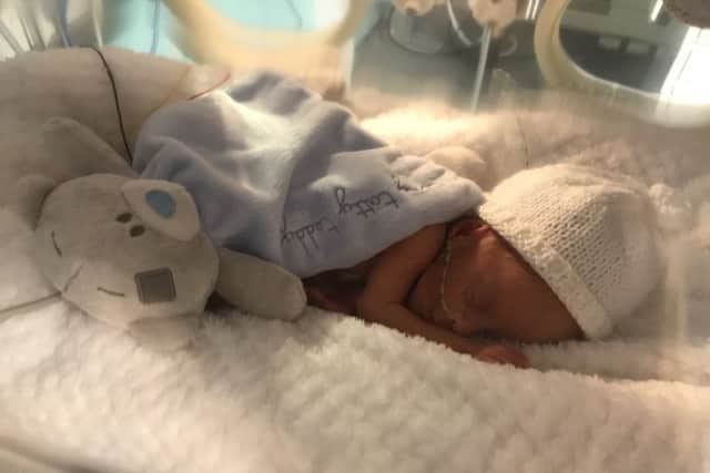 Charlie was born at just 31 weeks and had to spent six weeks in hospital