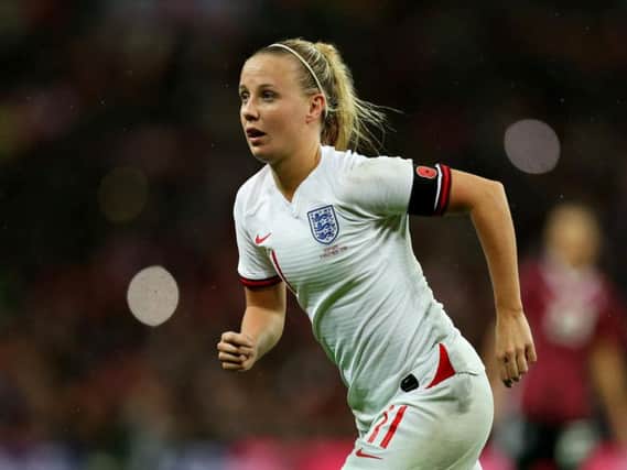 England Lionesses star Beth Mead in action against Germany.