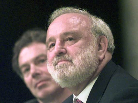 File photo dated 30/09/99 of the then prime minister Tony Blair (left) and former Labour Health Secretary Frank Dobson before addressing the Labour Party Conference in Bournemouth. Pic: PA