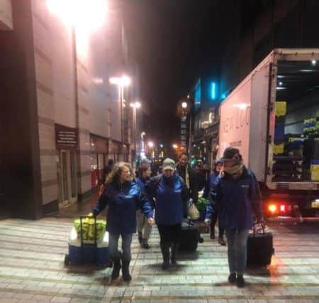 Street Angels deliver trollies full of food and warm clothing to Leeds' homeless