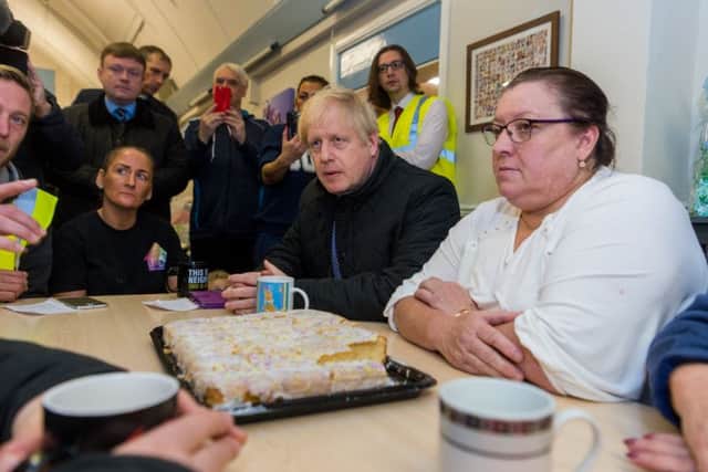 Boris Johnson faced an awkward reception when he finally met Doncaster flooding victims.