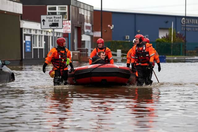 UK Emergency response to the floods in Doncaster, Nov 2019.