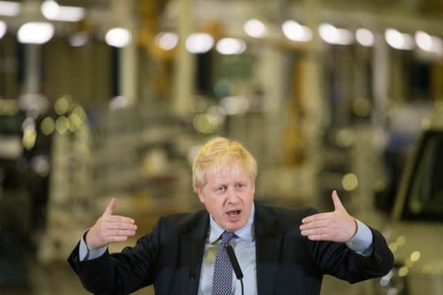 Boris Johnson delivered an election speech on the economy in Rugby shortly after meeting flooding victims in South Yorkshire.