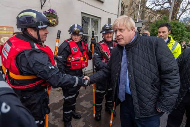 Boris Johnson was criticised for waiting more than five days before meeting flooding victims in South Yorkshire.