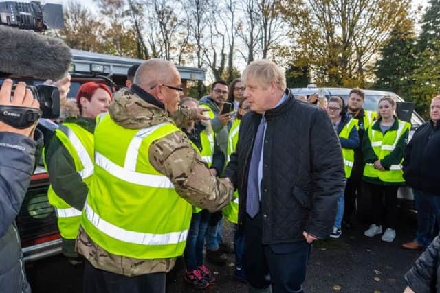 Boris Johnson's visit to the flood-hit Don Valley was not universally well-received.