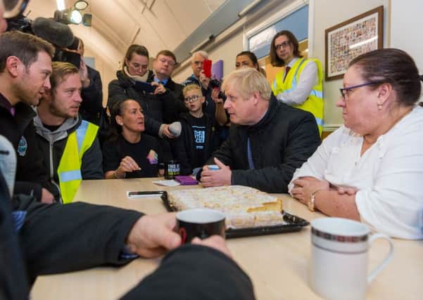 Flooding victims put Boris Johnson on the spot at Stainforth Community Resource Centre on Wednesday.