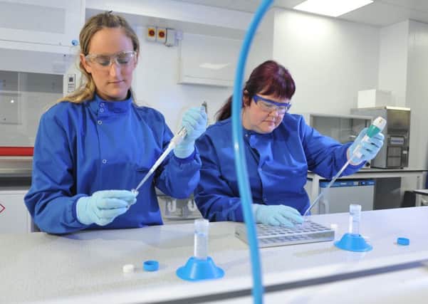 Analytical scientists in the labs at Tissue Regenix. Picture: Tony Johnson.