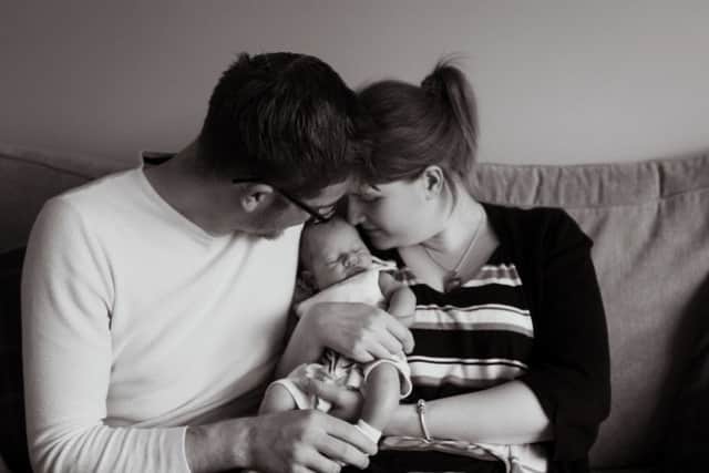 Suzanne Ackroyd and Tom Burton-Chambers with baby Jacob
