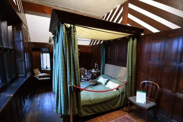 A look inside one of the bedrooms at Shibden Hall.