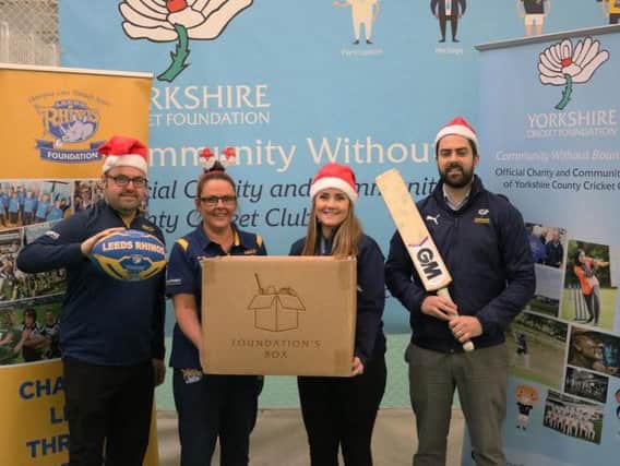Yorkshire Cricket Foundation and Leeds Rhinos Foundation team up with "The Foundation's Box" this Christmas