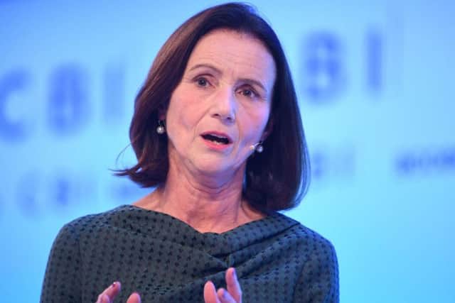 Director-General of the CBI, Dame Carolyn Fairbairn speaking at the CBI annual conference at the InterContinental Hotel in London. Photo: Stefan Rousseau/PA Wire