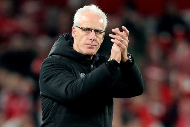 Republic of Ireland's manager Mick McCarthy acknowledges the fans after the final whistle during the UEFA Euro 2020 Qualifying match at the Aviva Stadium, Dublin. (Picture: PA)