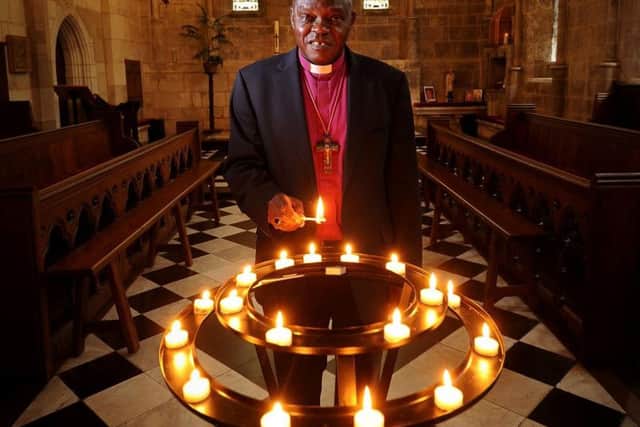 Archbishop of York, Dr John Sentamu pictured in the Chapel at Bishopthorpe Palace, York. Photo: Simon Hulme