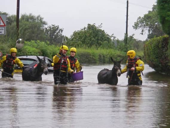 Thousands of people and animals were forced to leave their homes because of the flooding across South Yorkshire and Derbyshire