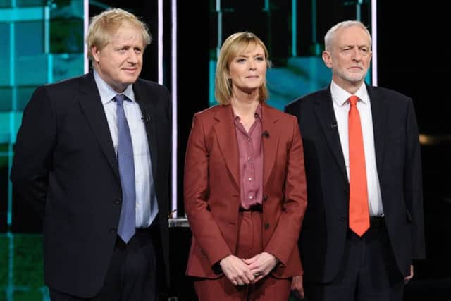 Boris Johnson and Jeremy Corbyn during last week's ITV debate chaired by Julie Etchingham.