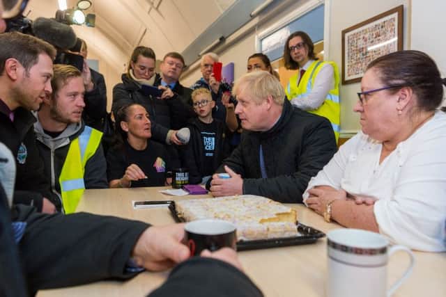 This was Boris Johnson when he met Don Valley flooding victims last week.