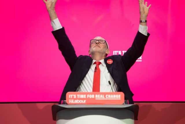 Jeremy Corbyn during the launch of Labour's election manifesto.